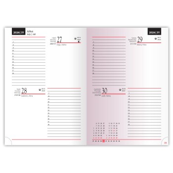 2-Day, B6 kétnapi beosztású határidőnapló + jegyzet, Tropical