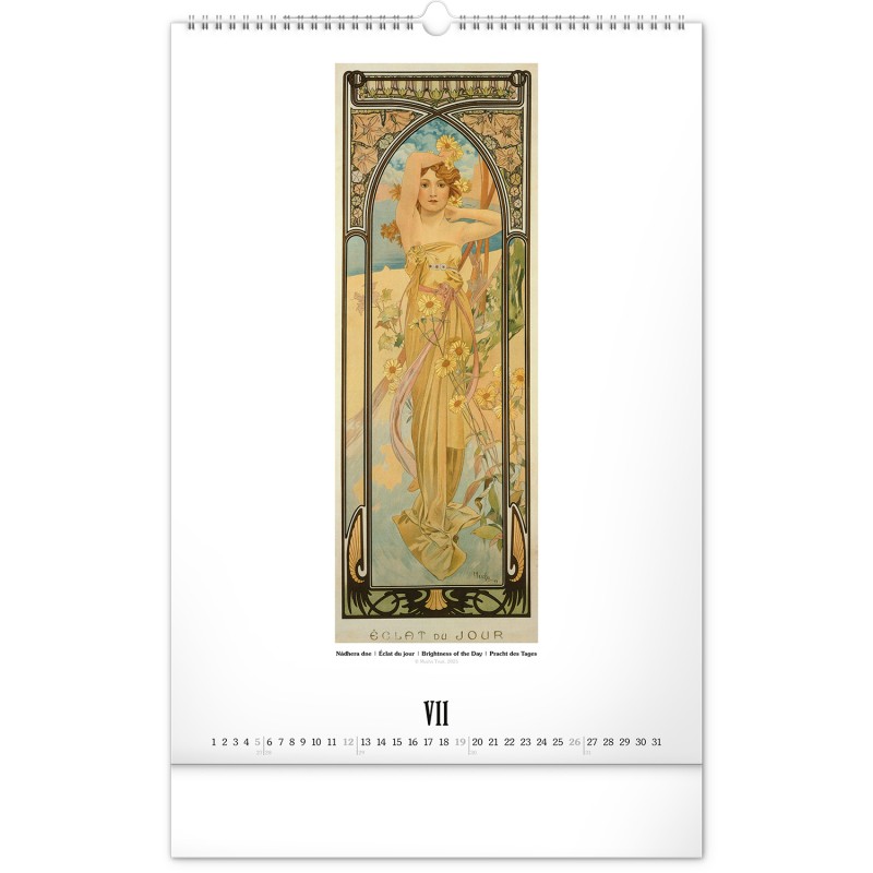 Alphonse Mucha, képes falinaptár 2026
