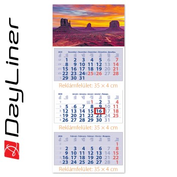 Maxi Club, 3 tömbös 3 hónapos speditőr naptár - Hangulat fejrésszel