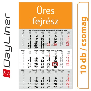 Primus Classic, 12 lapos speditőr naptár - Üres, nyomtatható fejrésszel, 10db/csomag