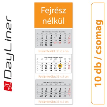 SP3, 3 tömbös 3 hónapos speditőr naptár - Fejrész nélkül, 10db/csomag
