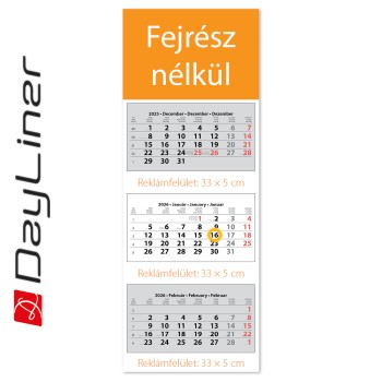 SP3, 3 tömbös 3 hónapos speditőr naptár - Fejrész nélkül