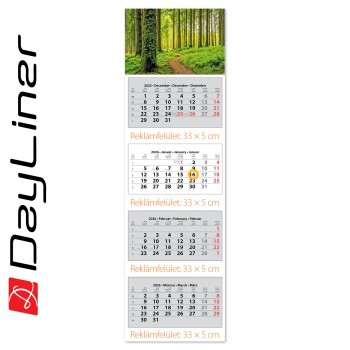SP4, 4 tömbös 4 hónapos speditőr naptár - Erdő fejrésszel